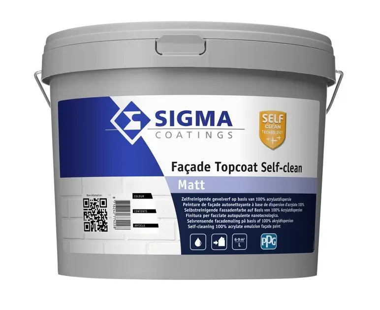 Sigma Facade Topcoat Selfclean Matt | Zelfreinigende Matte Gevelverf-10 LTR - Wit Seizoensaanbieding