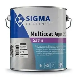Sigma Multicoat Aqua 2K EP Satin | Zijdeglans Eén-pot-systeem Binnen & Buiten-2,5 LTR - Wit Fabrieksprijs