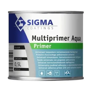 Sigma Multiprimer Aqua | Grondverf Binnen & Buiten-500 ML - Wit Voordeelprijs