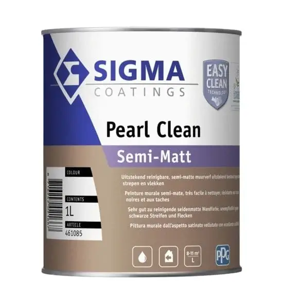 Sigma Pearl Clean Semi-Matt | Reinigbare Muurverf-1 LTR - Wit Favoriet