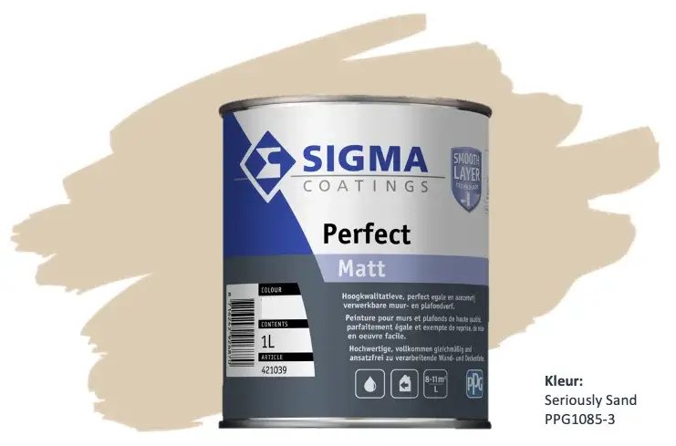 Aanbieding Sigma Perfect Matt | PPG1085-3 Seriously Sand-1 LTR