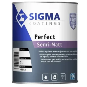 Beste Prijs Sigma Perfect Semi-Matt | Muurverf en Plafondverf-1 LTR - Wit