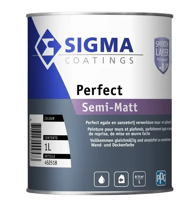 Beste Prijs Sigma Perfect Semi-Matt | Muurverf en Plafondverf-1 LTR - Wit