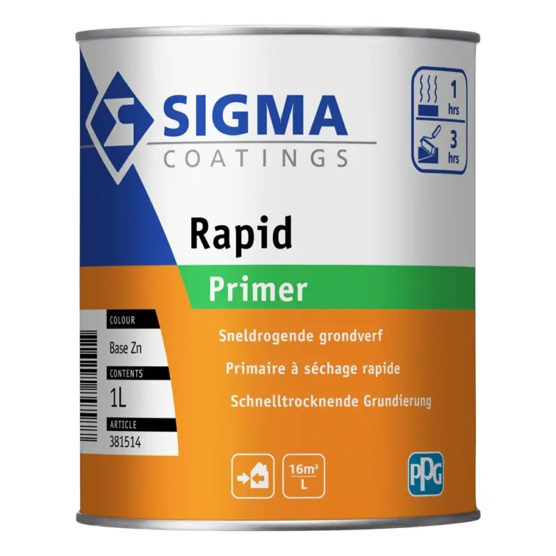 Hete Deal Sigma Rapid Primer | Sneldrogende Grondverf Buiten-1 LTR - Wit