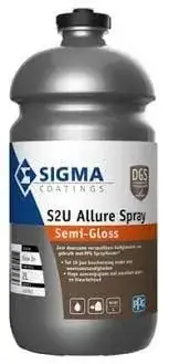 Tijdelijk Beschikbaar Sigma S2U Allure Spray Semi-Gloss | Verspuitbare Lakverf Buiten-2 LTR - Wit