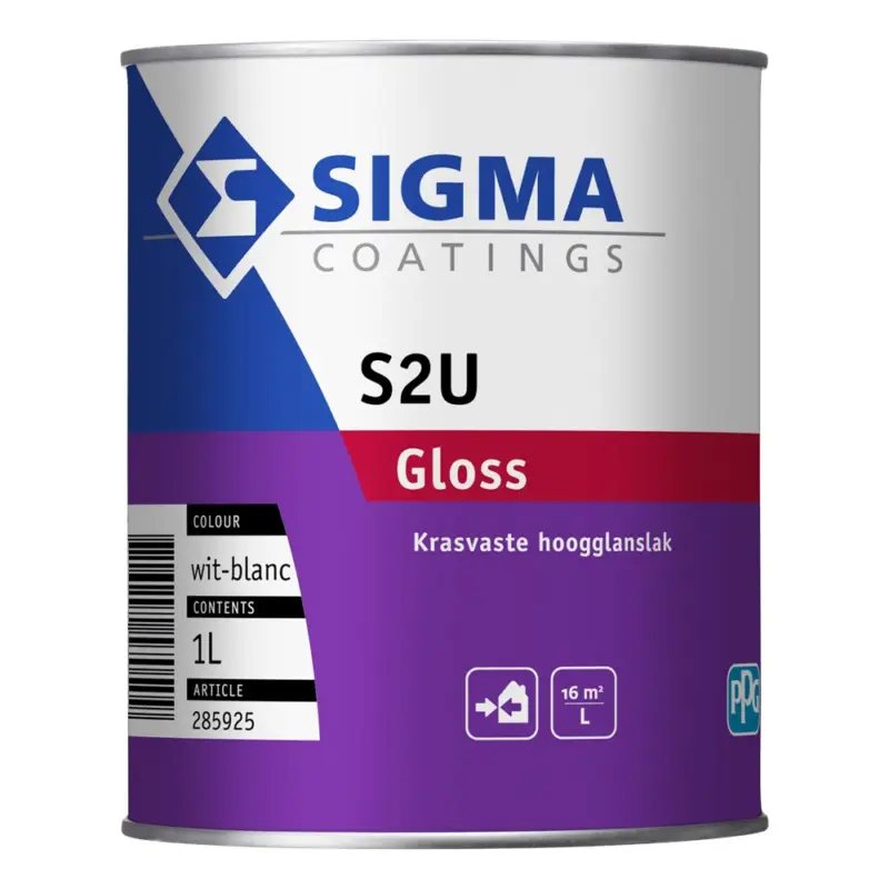 Lage Prijs Sigma S2U Gloss | Hoogglans Lakverf Buiten-1 LTR - Wit