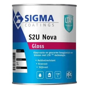 Uitverkoop Sigma S2U Nova Gloss | Hoogglans Lakverf Binnen-1 LTR - Wit