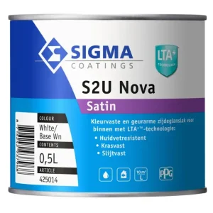Dagaanbieding Sigma S2U Nova Satin | Zijdeglans Lakverf Binnen-500 ML - Wit