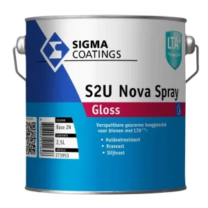 Laatste Versie Sigma S2U Nova Spray Gloss | Verspuitbare Hoogglans Lakverf Binnen-2,5 LTR - Wit