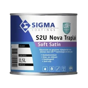 Sigma S2U Nova Traplak Soft Satin | Zijdeglans Anti-slip Trapverf-500 ML - Wit Populair