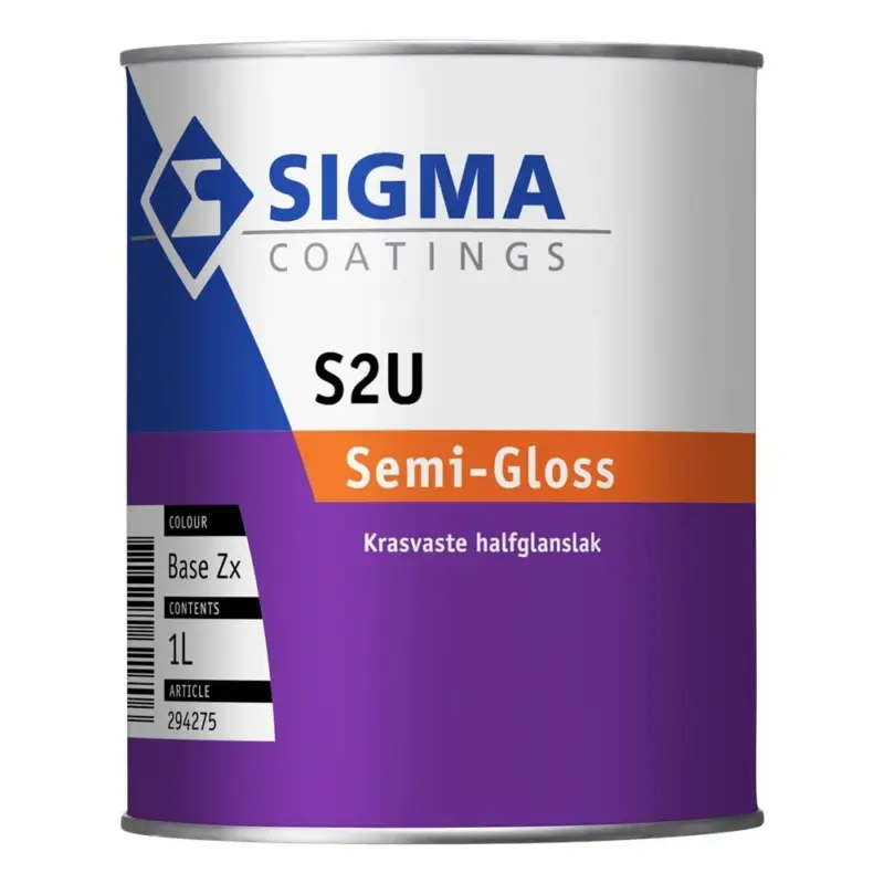 Sigma S2U Semi-Gloss | Halfglans Lakverf Buiten-1 LTR - Wit Bestel Nu