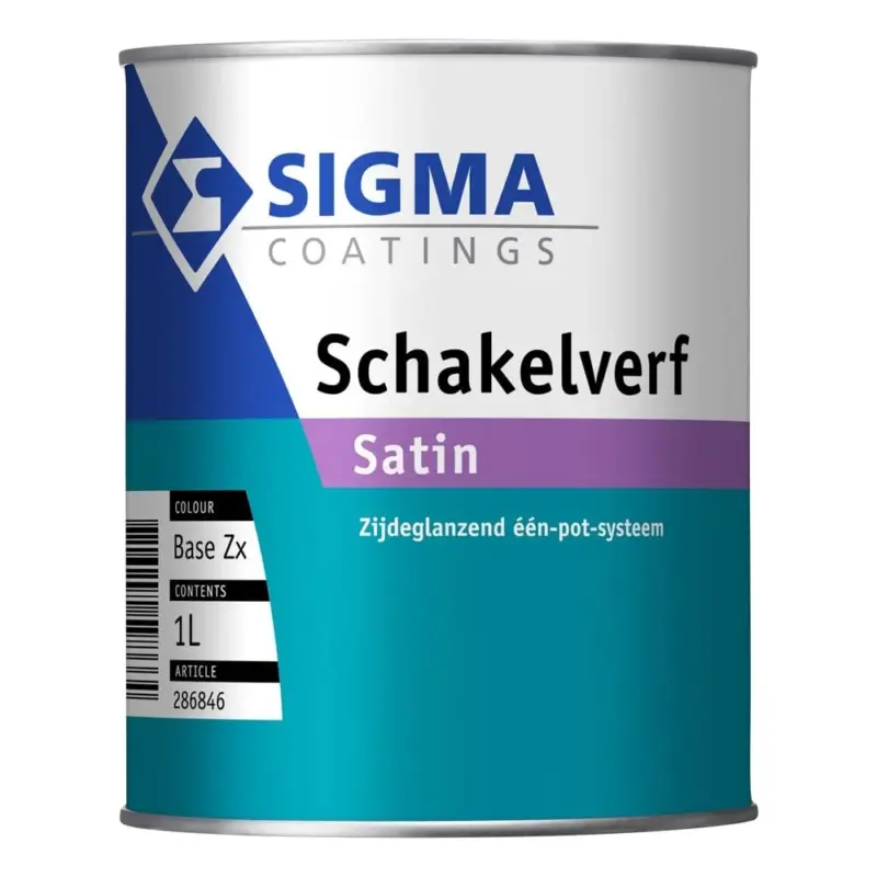 Tijdelijk Beschikbaar Sigma Schakelverf Satin | Zijdeglans Eén-pot-systeem-1 LTR - Wit