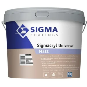 Laatste Kans Sigma Sigmacryl Universal Matt | Matte Muurverf-10 LTR - Wit