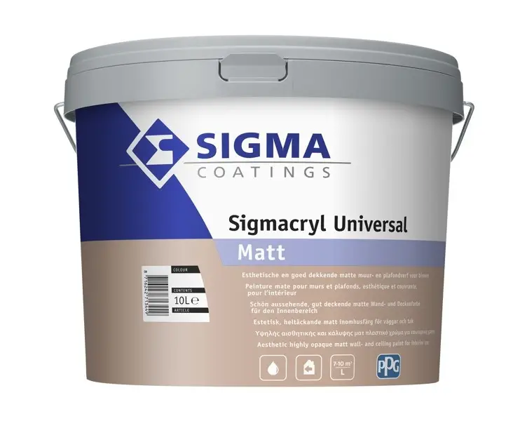 Laatste Kans Sigma Sigmacryl Universal Matt | Matte Muurverf-10 LTR - Wit