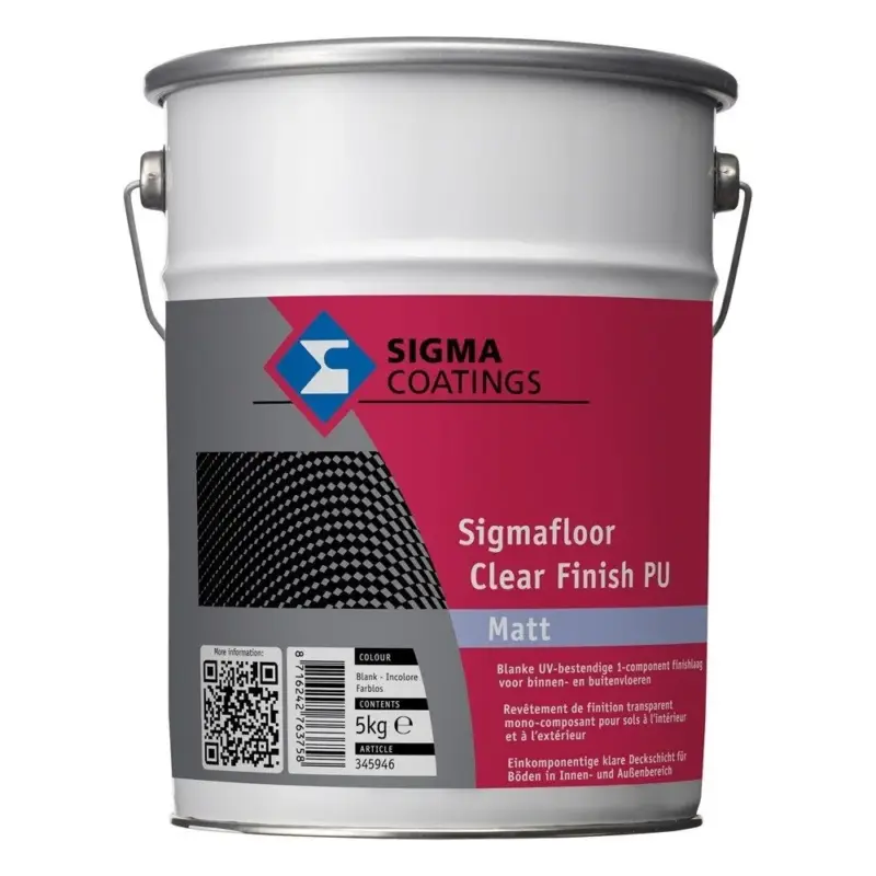 Actieprijs Sigma Sigmafloor Clear Finish PU Matt-5 KG