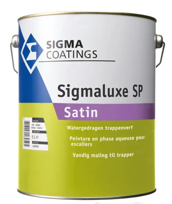 Sigma Sigmaluxe SP Satin | Zijdeglans Trapverf-5 LTR - Wit Laatste Versie