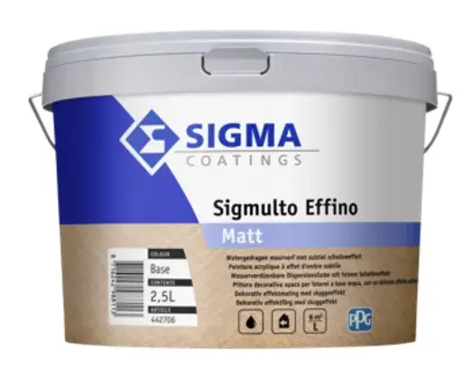 Populair Sigma Sigmulto Effino Matt | Decoratieve Wandafwerking-2,5 LTR - Kleur