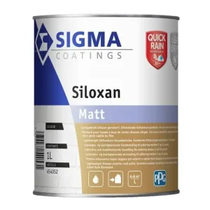 Sigma Siloxan Matt | Matte Gevelverf-1 LTR - Wit Snelle Levering