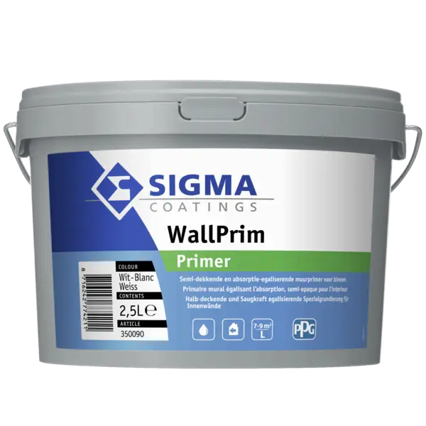 Sigma WallPrim Primer | Muurverfprimer Binnen-2,5 LTR - Wit Bestel Nu