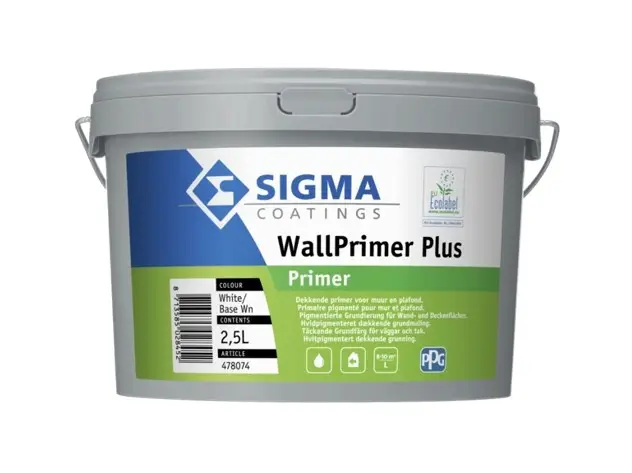 Hete Deal Sigma Wallprimer Plus | Dekkende Muurprimer-2,5 LTR - Wit
