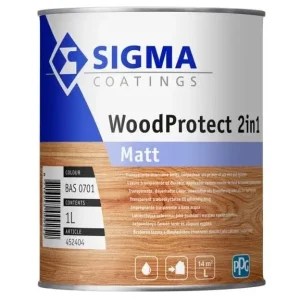 Sigma WoodProtect 2-in-1 Matt | Matte Impregnerende Beits-1 LTR - Kleurloos Voordeelprijs