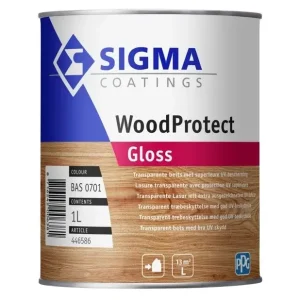 Sigma WoodProtect Gloss | Transparante Hoogglans Beits-1 LTR - Kleurloos Op = Op