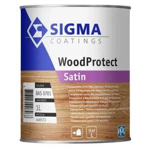 Finale Uitverkoop Sigma WoodProtect Satin | Transparante Zijdeglans Beits-1 LTR - Kleurloos