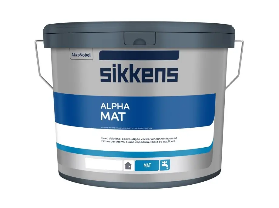 Sikkens Alpha Mat | Matte Muurverf-2,5 LTR - Wit Snelle Levering
