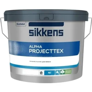 Lage Prijs Sikkens Alpha Projecttex | Matte Muurverf-10 LTR - Wit
