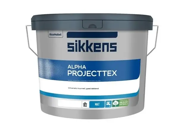 Lage Prijs Sikkens Alpha Projecttex | Matte Muurverf-10 LTR - Wit