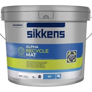 Sikkens Alpha Recycle Mat | Matte Muurverf-10 LTR - Wit Gratis Retour