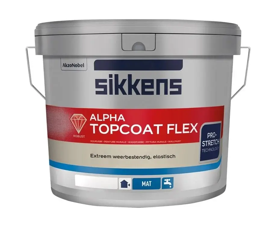 Goedkoop Sikkens Alpha Topcoat Flex | Matte Gevelverf-10 LTR - Wit