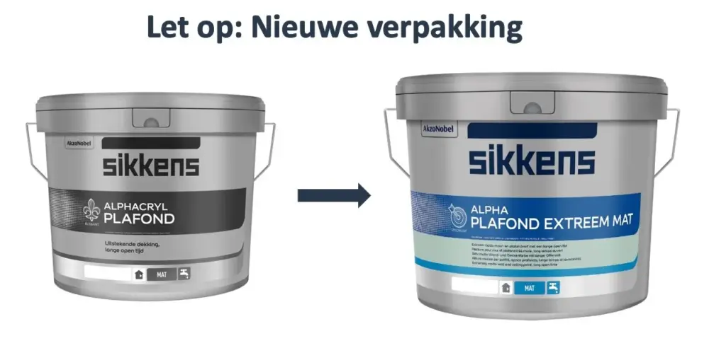 Sikkens Alphacryl Plafond | Matte Plafondverf-5 LTR - Wit Betrouwbaar