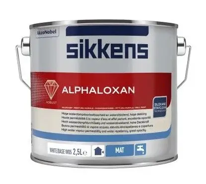 Snelle Levering Sikkens Alphaloxan | Matte Gevelverf-2,5 LTR - Wit