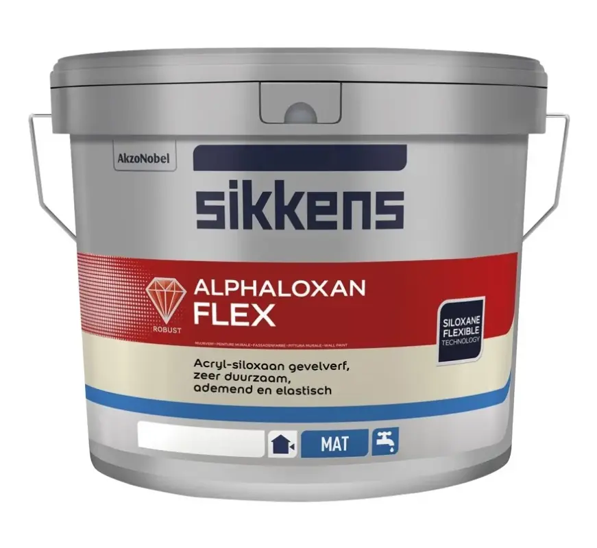 Op = Op Sikkens Alphaloxan Flex | Matte Gevelverf-10 LTR - Wit