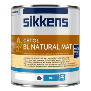 Direct Beschikbaar Sikkens Cetol BL Natural Mat | Matte Transparante Beits-1 LTR - Kleurloos