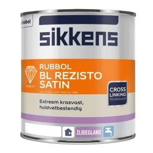 Bestseller Sikkens Rubbol BL Rezisto Satin | Zijdeglans Lakverf Binnen-1 LTR - Wit