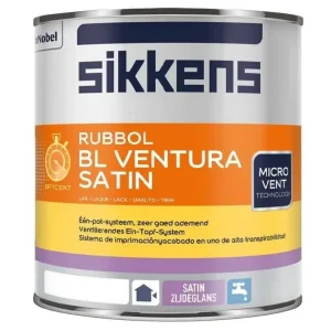 Hoge Kwaliteit Sikkens Rubbol BL Ventura Satin | Zijdeglans Lakverf Binnen & Buiten-1 LTR - Wit