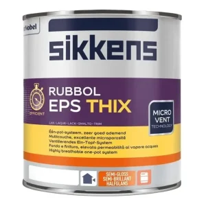 Sikkens Rubbol EPS Thix | Halfglans Eén-pot-systeem-1 LTR - Wit Exclusieve Aanbieding