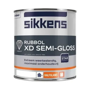 Sikkens Rubbol XD Semi Gloss | Halfglans Lakverf Buiten-1 LTR - Wit Fabrieksprijs