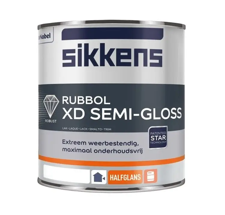 Sikkens Rubbol XD Semi Gloss | Halfglans Lakverf Buiten-1 LTR - Wit Fabrieksprijs