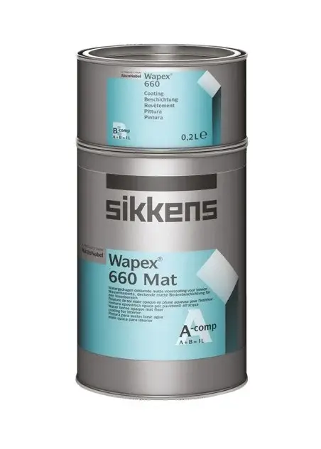 Bestel Nu Sikkens Wapex 660 Mat | 2K Matte Vloercoating-1 LTR - Wit