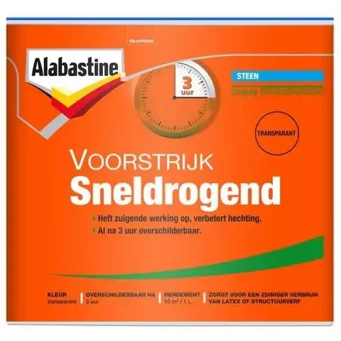 Laatste Versie Alabastine Sneldrogende Voorstrijk Transparant-1 LTR - Transparant