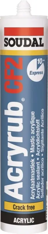 Soudal Acryrub CF2 Acrylaatkit Wit-310 ML Laatste Versie