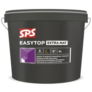 SPS Easytop Extra Mat | Matte Muurverf en Plafondverf-4 LTR - Wit Beste Prijs