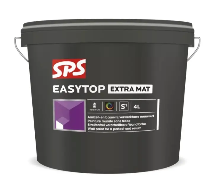 SPS Easytop Extra Mat | Matte Muurverf en Plafondverf-4 LTR - Wit Beste Prijs