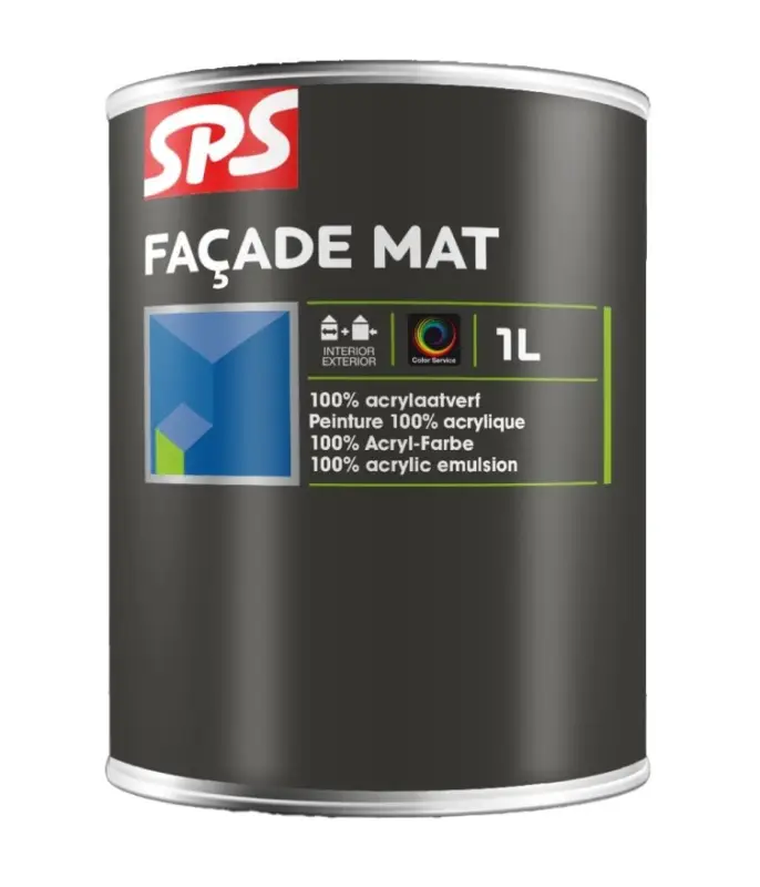 SPS Facade Mat | Matte Gevelverf-1 LTR - Wit Dagaanbieding