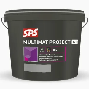 SPS Multimat Project S1 | Matte Muurverf en Plafondverf-10 LTR - Wit Populair