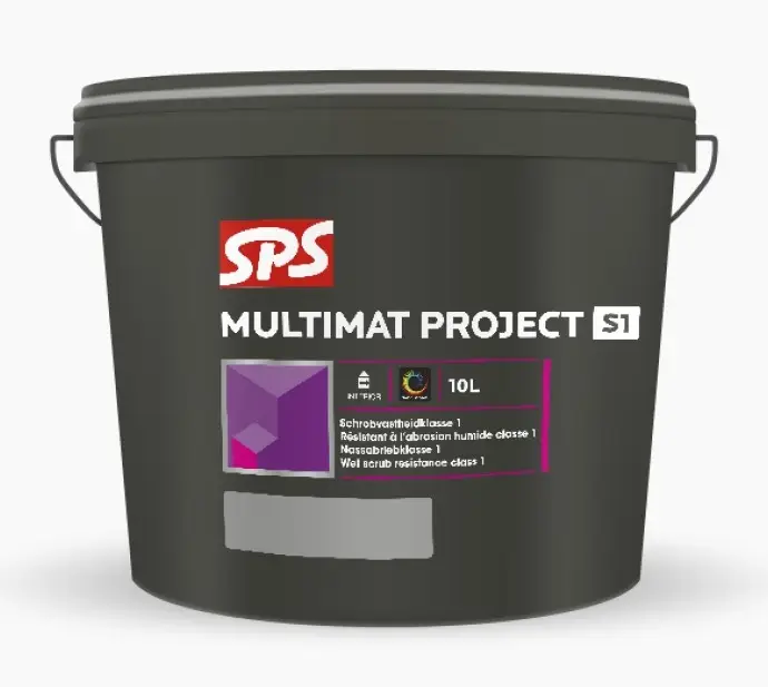 SPS Multimat Project S1 | Matte Muurverf en Plafondverf-10 LTR - Wit Populair