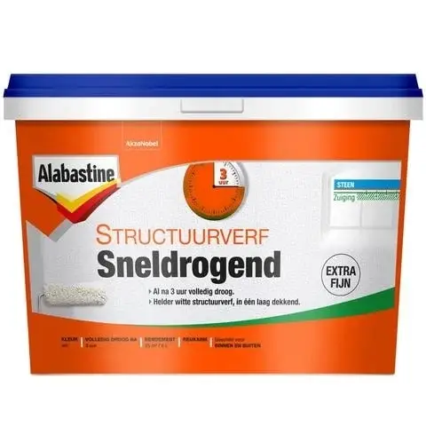 Korting Alabastine Structuurverf Sneldrogend-5 LTR - Wit